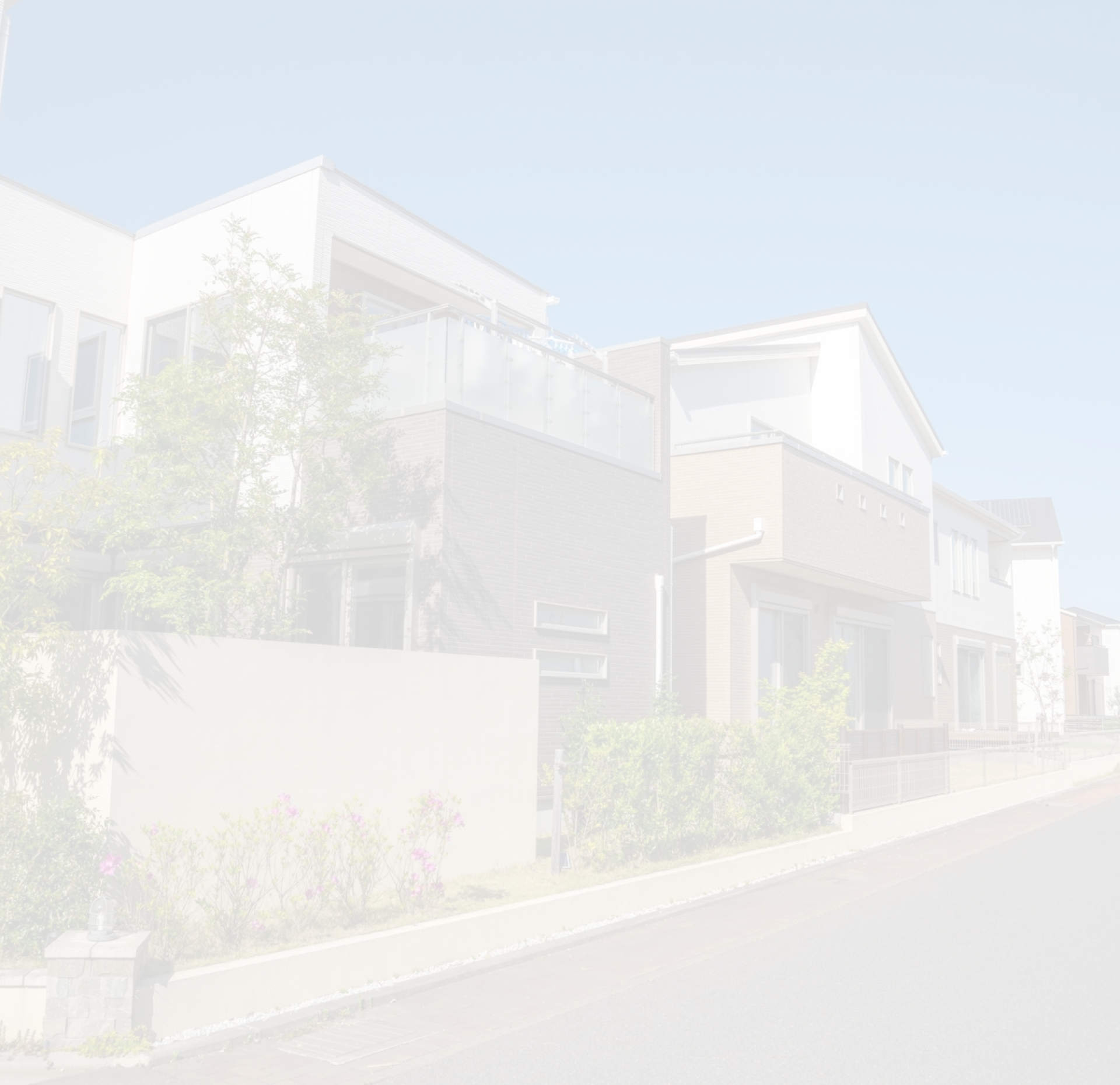 新築物件が立ち並ぶ住宅街